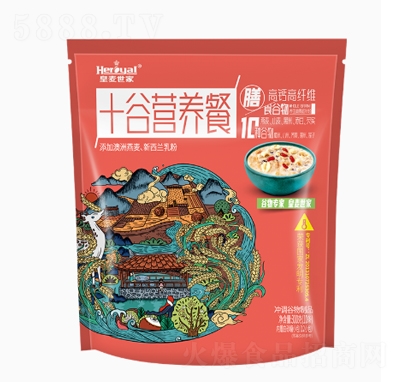 皇麥?zhǔn)兰沂葼I養(yǎng)餐袋裝300g沖飲品早餐方便食品招商代理